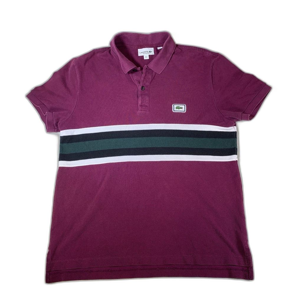 Lacoste regular fit polo shirt large color blocked